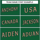 Custom Kelly Green Old Gold-Black Classic Style Crew neck T-Shirts Full Sublimated